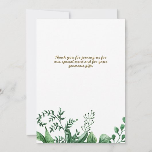 FOTO DANKEN SIE Bat Mitzvah Card - Black Gold Einladung (Rückseite)