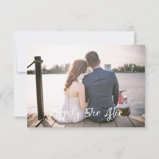 FOTO DANKEN SIE KARTEN RUSTIKHÖRE AUS HOLZ (Rückseite)