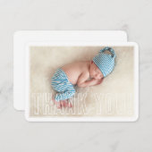 FOTO DANKEN SIE moderne Kontur Overlay Typ Dankeskarte (Vorne/Hinten)