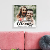 Foto Dankeschön an die Eltern der Braut Leinwanddruck (Insitu (Wohnzimmer))