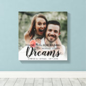 Foto Dankeschön an die Eltern der Braut Leinwanddruck (Insitu (Holzboden))