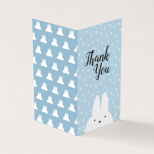 Foto Dankeschön an Winterkid's Geburtstag Blau (Vorderseite)