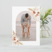 Foto Dankeschön, Boho Birthday Danke Einladung (Stehend Vorderseite)