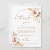 Foto Dankeschön, Boho Birthday Danke Einladung (Rückseite)