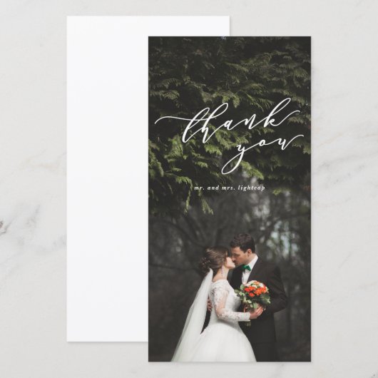 Foto Dankeschön Karte (Vorne/Hinten)