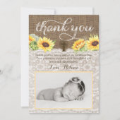 Foto Dankeschön-Karte mit Sonnenblumenweiden Dankeskarte (Vorderseite)