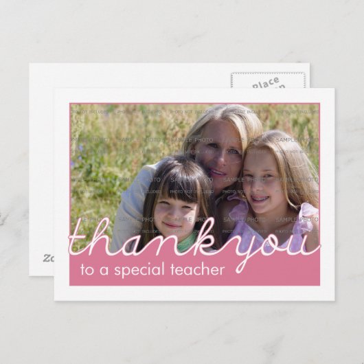 Foto Dankeschön Karten für Lehrer Postkarten (Vorne/Hinten)