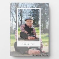 Foto-Dankeschön-Tischplakette für Neugeborene mit 