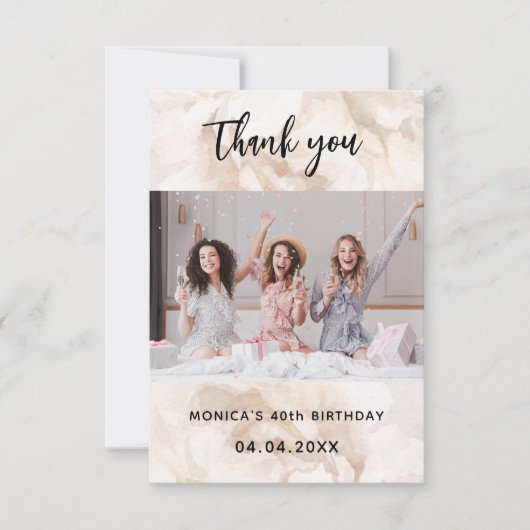 Foto Dankeskarte (Vorderseite)