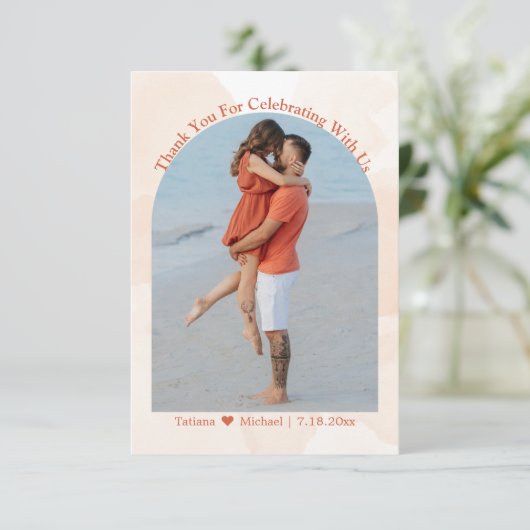 Foto Dankeskarte (Stehend Vorderseite)