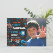 Foto Dart Party Geburtstag Einladung | Dart Gun (Stehend Vorderseite)