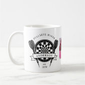 Foto Dart Player für Schwarzweiß-Individuelle Name Kaffeetasse (Links)
