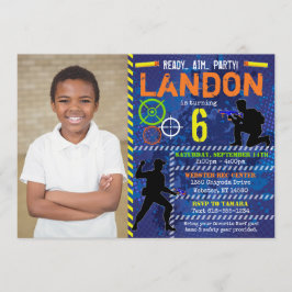 Foto Dart Wars Geburtstagsparty Einladung