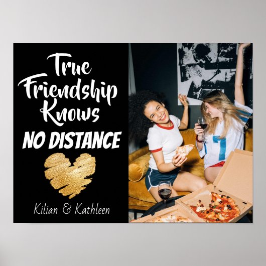 Foto, das die Freundschaft verlässt, kennt keine E Poster (Vorne)
