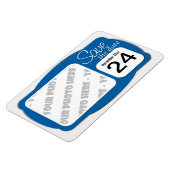 Foto & Date Blue "Save the Date" 4x6-Magnet Magnet (Linke Seite)