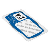 Foto & Date Blue "Save the Date" 4x6-Magnet Magnet (Rechte Seite)