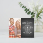 Foto Daten speichern | Vintage Schwarze Karte (Stehend Vorderseite)