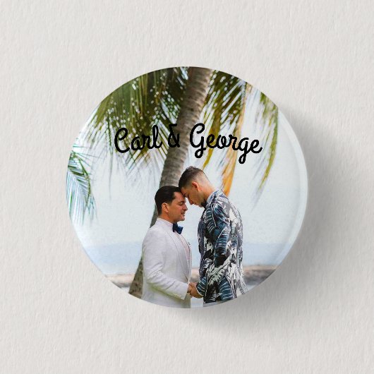 Foto de familia, pareja gay, esposos, custom button (Vorderseite)