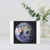 Foto de la Terre - Hémisphère Est Postkarte (Stehend Vorderseite)