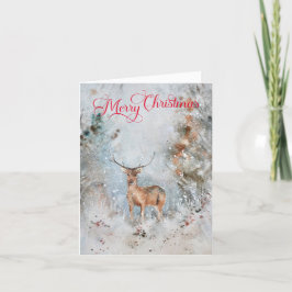 Foto Deer Rustic Winter Frohe Weihnachten