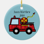 Foto-Dekoration für Feuerwehrfahrzeuge Keramikornament (Hinten)