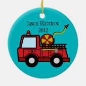 Foto-Dekoration für Feuerwehrfahrzeuge Keramikornament (Hinten)