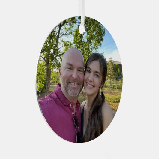 Foto-Dekoration - Kindertochter-Sake-Geschenk Ornament Aus Metall (Vorderseite Rechts)