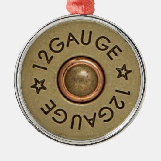 Foto der 12-Gage-Shotgun-Muschel Ornament Aus Metall (Vorne)