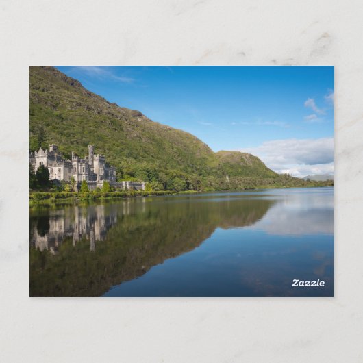 Foto der Abtei Kylemore in Connemara, Irland Postkarte (Rückseite)