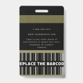 Foto der Abteilung Firmenname Ausweis (Back)