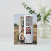 Foto der alten Gaspumpe Postkarte (Stehend Vorderseite)