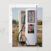 Foto der alten Gaspumpe Postkarte (Vorne/Hinten)