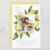 Foto der Aquarellfarben Save the Date (Vorne/Hinten)