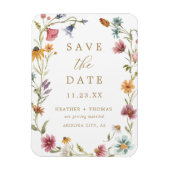 Foto der Aquarellfarben Save the Date Magnet (Vertikal)