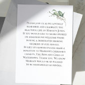 Foto der Aquarellgrünen Feier des Lebens Einladung