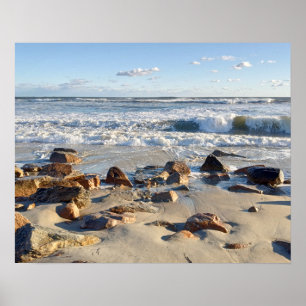 Foto der Atlantischen Ozeanwellen Poster