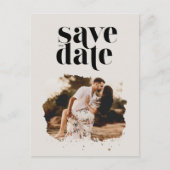 Foto der Beach Hochzeit in Urlaubsort Save the Dat Ankündigungspostkarte (Vorderseite)