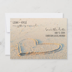 Foto der Beach Hochzeit in Urlaubsort Save the Dat Date