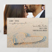 Foto der Beach Hochzeit in Urlaubsort Save the Dat Date (Vorne/Hinten)