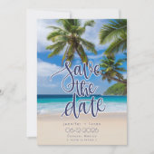 Foto der Beach Hochzeit in Urlaubsort Save the Dat Date (Vorderseite)