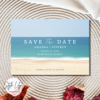 Foto der Beach Hochzeit in Urlaubsort Save the Dat