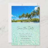 Foto der Beach Hochzeit in Urlaubsort Save the Dat Date (Vorderseite)
