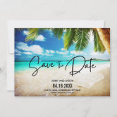Foto der Beach Hochzeit in Urlaubsort Save the Dat Date (Vorderseite)