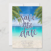 Foto der Beach Hochzeit in Urlaubsort Save the Dat Date (Vorderseite)