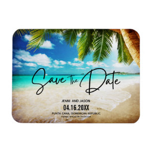Foto der Beach Hochzeit in Urlaubsort Save the Dat Magnet