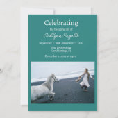 Foto der Beerdigung des Meeres Einladung (Rückseite)