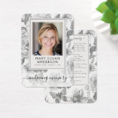 Foto der Beerdigungskarte (Schreibtisch)