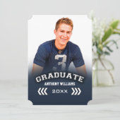 Foto der benutzerdefinierten Foto-Graduierungspart Einladung (Stehend Vorderseite)