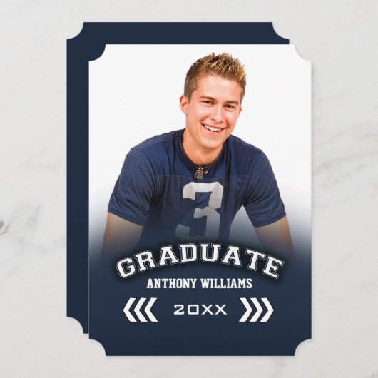 Foto der benutzerdefinierten Foto-Graduierungspart Einladung (Vorne/Hinten)