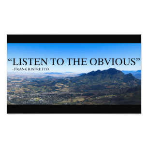 Foto der Berge in Stellenbosch mit einem qoute.